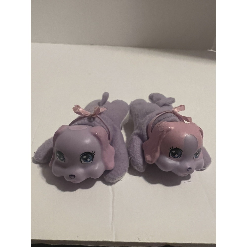 HASBRO PUPPY SURPRISE Lot of 2 Vintage Puppies Replacement Girls Pink Purple
